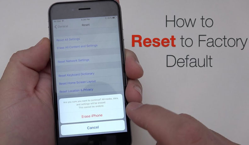 factory reset iphone 5s