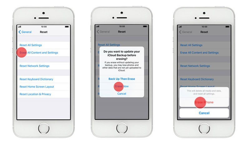 reset apple phone 5s